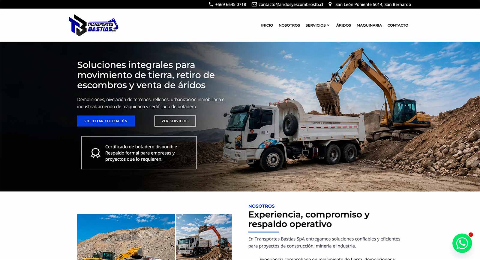 Venta de áridos en Santiago