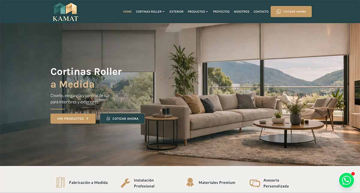 Venta e instalación de Cortinas roller en Las Condes