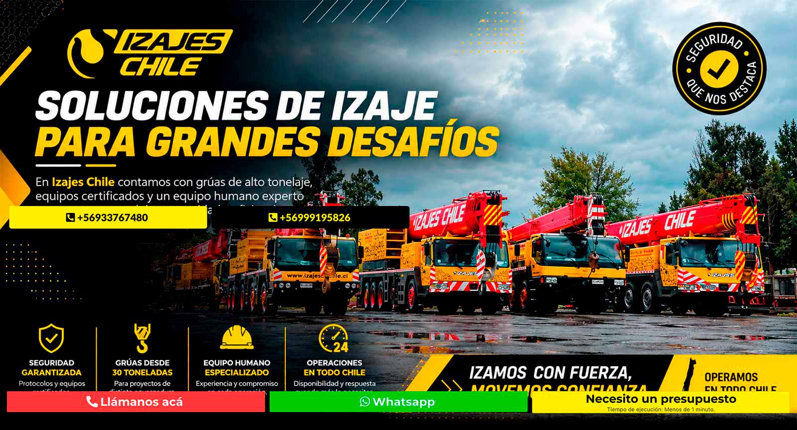 Grúas telescópicas en Chile